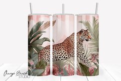 Leopard Tumbler Sublimation Tropical Tumbler Wrap PNG