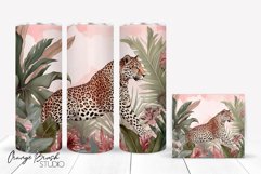 Leopard Tumbler Sublimation Tropical Tumbler Wrap PNG