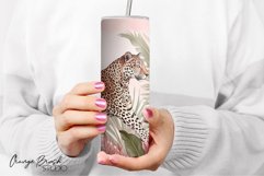 Leopard Tumbler Sublimation Tropical Tumbler Wrap PNG