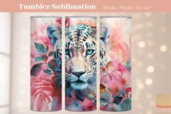 Leopard Tumbler Wrap Jungle Animal Tumbler Sublimation Png