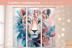 Leopard tumbler wrap, leopard sublimation tumbler, Watercolor tumbler wrap, tropical tumbler designs