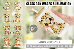Glass Can Leopard Wildlife Product Image 1