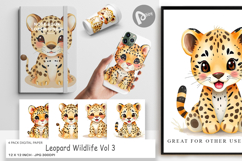 Digital Paper Leopard Wildlife Product Image 1