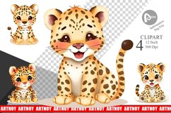 Watercolor Clipart Leopard Wildlife Product Image 1