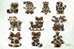 Leopard Yarn Christmas Clipart Bundle Product Image 9