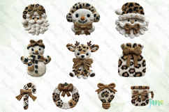 Leopard Yarn Christmas Clipart Bundle Product Image 7