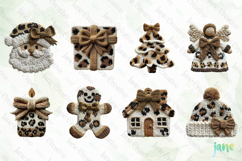 Leopard Yarn Christmas Clipart Bundle Product Image 8
