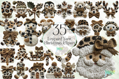 Leopard Yarn Christmas Clipart Bundle Product Image 1