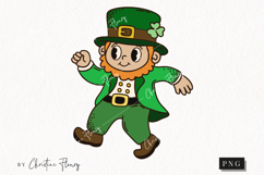 Retro St Patrick's Day Leprechaun Clipart | St Patrick PNG Product Image 1