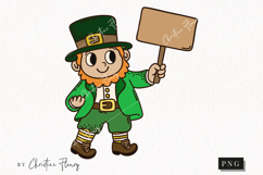 Retro St Patrick's Day Leprechaun Clipart | St Patrick PNG Product Image 1