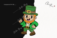 Retro St Patrick's Day Leprechaun Clipart | St Patrick PNG Product Image 2