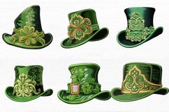 Embroidery Leprechaun Hat Watercolor Clipart Bundle Product Image 5