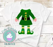 Girl leprechaun body svg, Saint Patrick's Day Shamrock Cut F Product Image 2