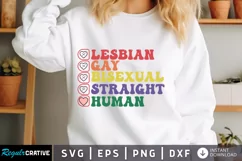 Lesbian Gay Bisexual Straight SVG, Pride Month SVG Design Product Image 1