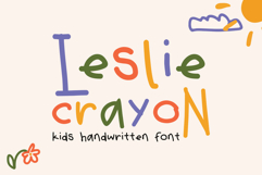 Leslie Crayon | Natural Kids Handwritten Font Product Image 1
