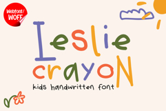 Leslie Crayon | Webfont Natural Kids Handwritten for Website Product Image 1