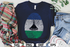 Lesotho SVG | Lesotho Flag Fingerprint | SVG PNG DXF EPS Product Image 1