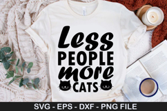 Less people more cats SVG - Funny Cat Design Product Image 1