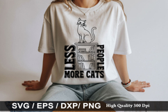Less People More Cats SVG - Cat Design Product Image 1