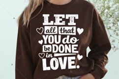 Let All That You Do Be Done In Love SVG, Valentine Coquette Product Image 4