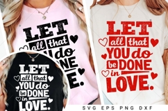 Let All That You Do Be Done In Love SVG, Valentine Coquette Product Image 5