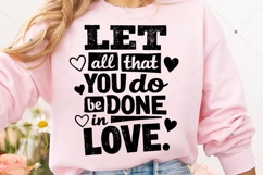 Let All That You Do Be Done In Love SVG, Valentine Coquette Product Image 6