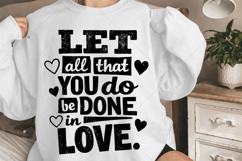 Let All That You Do Be Done In Love SVG, Valentine Coquette Product Image 8