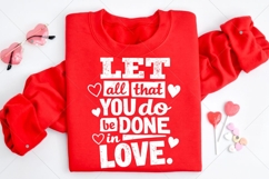 Let All That You Do Be Done In Love SVG, Valentine Coquette Product Image 3