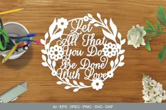 Let All That You Do Be Done with Love Papercut Product Image 1