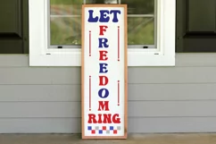 Let freedom ring Porch Sign SVG, Stars and Stripes SVG Product Image 2