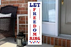 Let freedom ring Porch Sign SVG, Stars and Stripes SVG Product Image 3