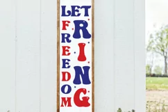 Let freedom ring Porch Sign SVG,Liberty Porch Sign SVG Product Image 5