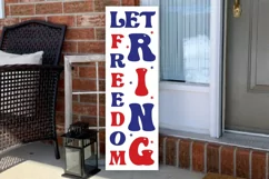Let freedom ring Porch Sign SVG,Liberty Porch Sign SVG Product Image 3