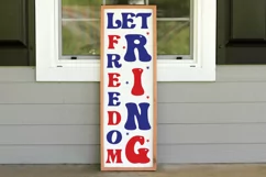 Let freedom ring Porch Sign SVG,Liberty Porch Sign SVG Product Image 2