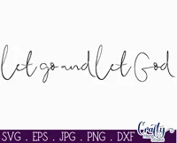 Let Go And Let God Christian Farmhouse Home Sign Svg Product Image 2