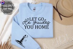 Let go He guides Sleeve SVG, Motivational Sleeve SVG Product Image 2