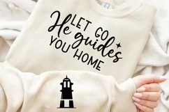 Let Go He Guides You Sleeve SVG, Motivational SVG Design Product Image 2