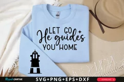 Let Go He Guides You Sleeve SVG, Motivational SVG Design Product Image 1