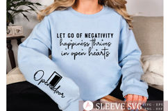 Let go of negativity happiness thrives in Sleeve SVG Product Image 1