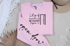 Let go of negativity you deserve to be happy Sleeve SVG Product Image 3