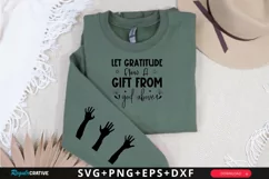 Let Gratitude Flow Sleeve SVG, God SVG Design, Faith SVG Product Image 1