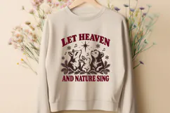 Let Heaven and Nature Sing SVG, Christian Christmas Animals Product Image 2