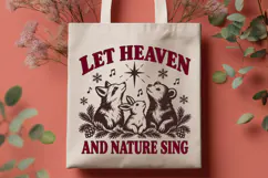 Let Heaven and Nature Sing SVG, Christian Christmas Animals Product Image 3
