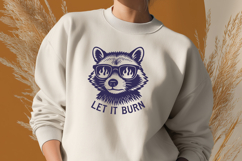 Funny Raccoon SVG Let It Burn PNG | Sarcastic Animal Clipart Product Image 3