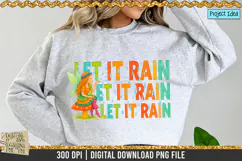 Let It Rain PNG | Cute Summer Fairy on Mushroom Clipart Product Image 4