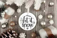 Let it snow SVG , Christmas Ornament SVG, Santa Claus SVG Product Image 3