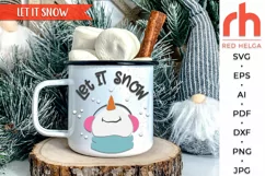 let it snow svg, cute snowman silhouette, outdoor sign svg, welcome sign svg, christmas circle svg, xmas door svg, seasonal hanger svg, round hanging sign svg, laser cut file, layered xmas sign svg, porch sign svg, front sign svg, winter sign svg