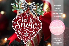 Let It Snow Arabesque Ornament SVG Product Image 1