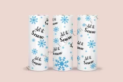 let it snow christmas skinny tumbler sublimation design for 20oz and 30oz skinny tumbler sublimation wrap