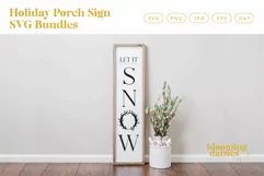 Let it snow Christmas Wreath Porch Sign SVG